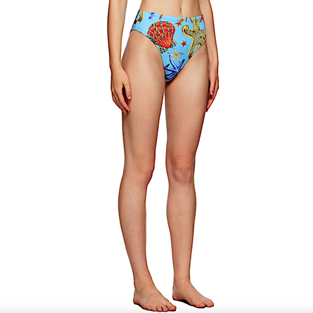 Versace Versace Underwear Blue Trsor De La Mer Bikini Bottom